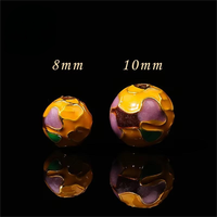 Perles rondes en cuivre cloisonné, filigranes, nouveau style national, émail coloré, faites à la main, pour bracelet DIY, perles en vrac