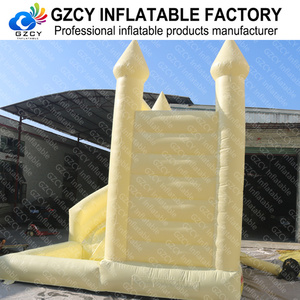 Château gonflable jaune avec piscine, design populaire pour enfants, en PVC, pour usage commercial, facile à installer - Product Image 6