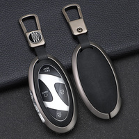 Accessoires de clé de voiture de luxe en alliage de Zinc clé de voiture 3D housse en cuir avec porte-clés en métal adapté pour Hyundai Ioniq Kona Grandeur