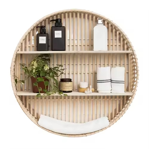 <span class=keywords><strong>Étagère</strong></span> <span class=keywords><strong>murale</strong></span> pliable moderne en PP tressé à la main, design à un seul niveau, <span class=keywords><strong>pour</strong></span> la cuisine, la salle de bain, le salon, décoration et rangement de pots - Product Image 1