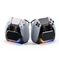 Support de charge rapide avec lumière RGB à atmosphère unique AL-P5520 ABS pour la série PS5, base de stockage pour manette de jeu, accessoires