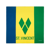 Écharpes carrées en coton jamaïcain des Caraïbes en gros, bandanas carrées personnalisées avec drapeau national haïtien pour une utilisation en extérieur