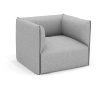 Fauteuil de bureau individuel Bandry SF-26 en tissu W1000D850H730 – Mobilier moderne pour réception et salon de bureau
