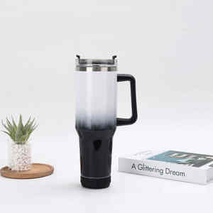 Haut-parleur Bluetooth en acier inoxydable dégradé de 40 oz, tasse de voiture isotherme anti-fuite au design moderne - Product Image 1