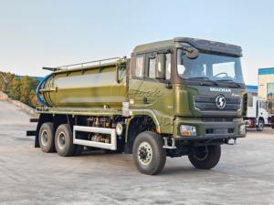 Custom green Shacman 6×6 off-road sewage <b>suction</b> truck, Weichai-powered for tough road conditions, for overseas export, - Product Image 4