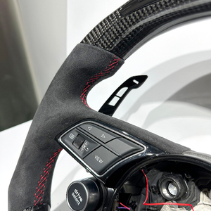 <span class=keywords><strong>Volante</strong></span> Deportivo de Fibra de Carbono Negra con Luces LED para Audi RS A1 A3 <span class=keywords><strong>A4</strong></span> A5 A6 A7 R8 RS3 C7 Q5 Q7 S3 S5 8V B8 B9 S4 Q3 Q8 - Product Image 5