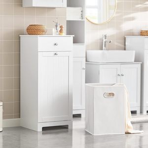 <span class=keywords><strong>Armoire</strong></span> <span class=keywords><strong>de</strong></span> <span class=keywords><strong>salle</strong></span> <span class=keywords><strong>de</strong></span> <span class=keywords><strong>bain</strong></span> et <span class=keywords><strong>de</strong></span> buanderie convertible en bambou blanc <span class=keywords><strong>avec</strong></span> <span class=keywords><strong>panier</strong></span> à <span class=keywords><strong>linge</strong></span> inclinable et tiroir <span class=keywords><strong>de</strong></span> rangement - Product Image 4
