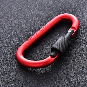 <span class=keywords><strong>Mousqueton</strong></span> D-ring <span class=keywords><strong>verrouillable</strong></span> extra-épais de 8 cm de haute qualité HT avec écrou, boucle d'escalade extérieure en alliage d'aluminium, clip de sac à dos - Product Image 1