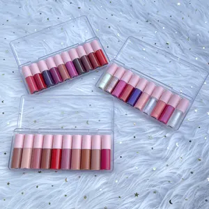 Wholesale Make Your Own Cosmetic Lip Makeup Vegan Matte Waterproof Glossy Private Label Liquid Lipstick Lipgloss Sets