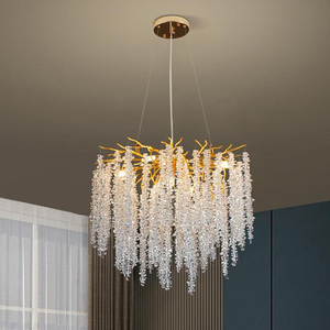 Lustre en cristal avec anneau d'arborisation lustre de luxe suspension <span class=keywords><strong>pour</strong></span> hôtel salon salle à manger villa lustre en cristal - Product Image 3