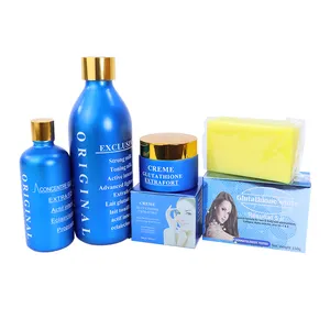 OEM Skin care Kit New Exclusive Strong Milk Lati Glutathio Concentre Eclaircissan Blue Beauty Whitening Set For Women