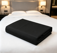 Drap en percale de coton respirant 200TC pour chambre d'hôtel