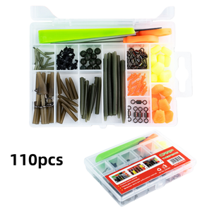 Kit <span class=keywords><strong>complet</strong></span> de 110 pièces pour la pêche à la <span class=keywords><strong>carpe</strong></span> avec émerillons, tubes, flotteurs, perles et leurres pour accessoires de pêche - Product Image 3