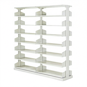 Muebles de Biblioteca para Escuelas y Universidades, Estantería de Libros de Doble Cara, Estantería de Acero Laminado en Frío, Estantes Ajustables de 7 Niveles - Product Image 3