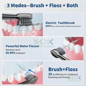 Brosse à dents électrique avec irrigateur buccal 2 en 1, rechargeable sans fil, pour soins dentaires - Product Image 4