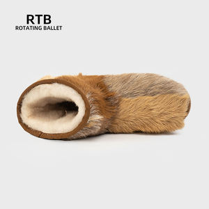 여성용 겨울 폭스 퍼 스노우 부츠, 여우 털 롱 방한화, 소녀들을 위한 새로운 디자인 - Product Image 5