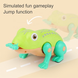 Juguete eléctrico de <span class=keywords><strong>rana</strong></span> para caminar para niños, <span class=keywords><strong>rana</strong></span> de salto con cuerda de arrastre, luz de resistencia y música - Product Image 3