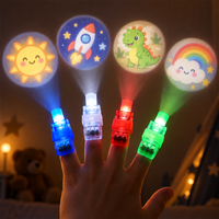 Individuelle LED-Fingerprojektionslichter Neuartige Blinkende Ring-Projektoren Spielzeug Partyzubehör für Kinder Geburtstag Halloween Veranstaltungen