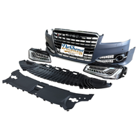 Kit de Conversión de Carrocería para Audi A8 a S8, Parachoques Delantero con Rejilla, Alerón, Faros LED, Guardabarros, Capó, Ajuste Perfecto, Listo para Instalar