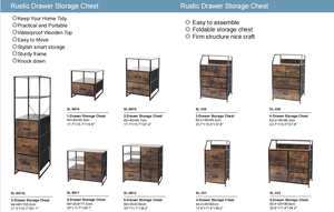 סגנון כפרי יצירה חמה מכירה חמה 7 מגירות אחסון החזה ארון רב תפקודי לחדר אוכל, חדר שינה - Product Image 6