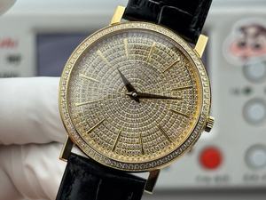 Reloj Mecánico de Diamantes de Alta Calidad con Caja de Metal, Correa de Cuero PU Negra de 20 mm, Esfera con Indicadores y Detalles Decorativos - Product Image 5