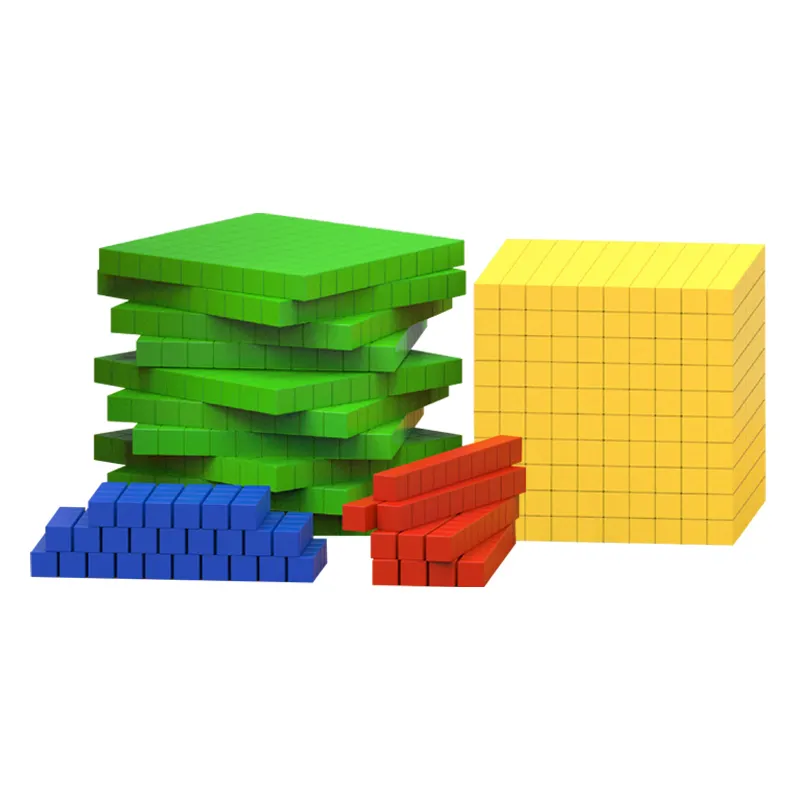 Juego de bloques de construcción para niños, juguete educativo de bloques para aprender matemáticas