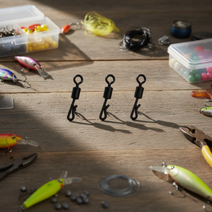 Crochet à ressort pivotant de type Q étendu, accessoires de pêche, matériel de pêche, acier inoxydable - Product Image 6