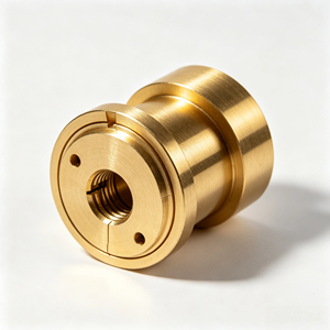 Accouplement cannelé en laiton usiné CNC de précision, insert d'engrenage en laiton fileté sur mesure, pièces de transmission industrielles en laiton - Product Image 3