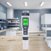 Testeur de qualité de l'eau 3 en 1 PH TDS Thermomètre Stylo 0,1 Précision du PH pour le traitement des eaux usées industrielles Matériel plastique