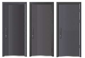 Pintu eksterior logam keamanan tinggi tahan air Modern kualitas terjamin pintu utama terbuka tunggal untuk apartemen rumah - Product Image 6