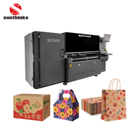 Mesin Cetak Sunthinks SC600 One Pass Otomatis 24in Digital Inkjet untuk Kotak Karton Bergelombang dengan Logo