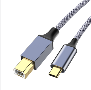 Câble de connexion de données pour <span class=keywords><strong>imprimante</strong></span> plaqué or de haute qualité TYPE C vers USB B 2.0, port carré, compatible avec les imprimantes HP et Epson - Product Image 5