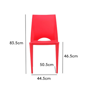 Chaise longue Bellini en plastique noir, chaise de salle à manger, chaise de jardin, chaise d'extérieur, forme rectangulaire, pour adultes - Product Image 5