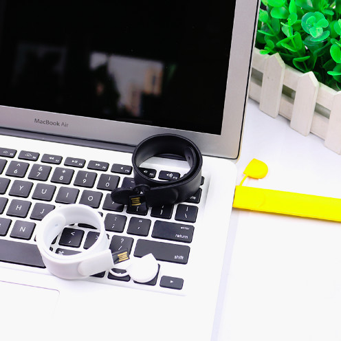 Custom Shaped Slap Wraps Bracelet Usb Flash Drive Wristband Promotional Wrist Strap Band Bracelet Usb Memory Silicone