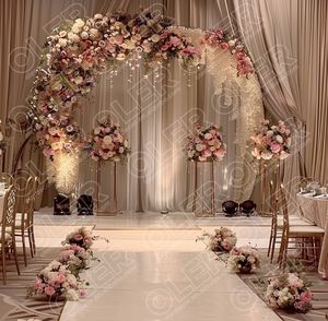 OLER Evento Decoração Entrada Backdrop Stand Flores Vermelhas Borgonha Garland Casamento Flor Arco - Product Image 4