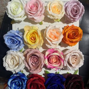Produttore all'ingrosso di seta singola artificiale rosa fiore rosso bianco blu rosa viola fiore decorativo personalizzato rosa - Product Image 2