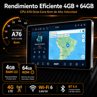 KSOY-04 Voiture Multimédia Universel QLED Carplay 360 Caméra 4 + 64G Pantallas Android Para Automovil Radio De Coche