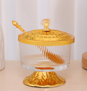 Pot de Sauce Soja en Verre <span class=keywords><strong>Fer</strong></span> <span class=keywords><strong>Forgé</strong></span> de Style Européen pour la Maison, Cuisine, Salon, Snack, Décor de Sucre, Pots de Crémier - Product Image 1