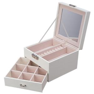 Estuche de exhibición de joyas portátil con espejo de alta definición, estuche seguro con hebilla, estuche de viaje de lujo para joyas - Product Image 4