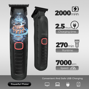 Tondeuse à cheveux et barbe silencieuse SiMAiSHEN-F1 à double moteur 7000 tr/min, lame en métallurgie des poudres ultra-affûtée, autonomie 270 min - Product Image 3