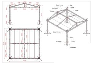 Estructura de Iluminación de Aluminio para Exteriores, Sistema de Estructura de Aluminio para Eventos al Aire Libre, Estructura de Techo para Conciertos para Colgar Altavoces - Product Image 6