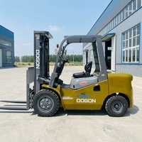 Chariot élévateur diesel DOUGONG de haute qualité, 3-5 tonnes, modèle CPCD, hauteur de levage 1500 mm, pour extérieur, AWD, électrique/hydraulique