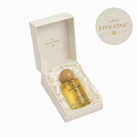 Boîte à parfum élégante personnalisée en carton blanc, emballage de parfum avec logo estampé or, boîte à parfum avec insert en satin