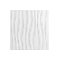 Panneaux muraux intérieurs 3D modernes en PVC imperméables et isolants thermiquement 50*50cm, faciles à nettoyer, blancs, pour usage extérieur en entrepôt