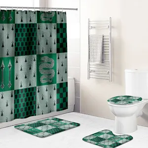 Гарри Поттер Детские Мультяшные занавески для ванной комнаты 3D дизайнерские печатные фильмы персонажи занавески набор ковриков для мальчиков и девочек