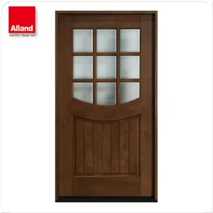 Traditional Quarter Sawn White Oak interior solid wood doors with lites for home entrance