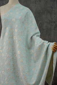 Nouveau tissu Jacquard pour décoration de bagages en tissu de fleurs de pêcher en relief 3d avec fil d'or élégant - Product Image 6