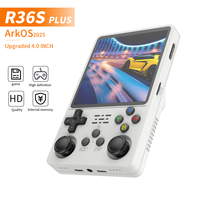Console de jeu portable R36s MAX avec écran IPS de 4,0 pouces, 64 Go, plus de 15 000 jeux vidéo, système d'exploitation Linux, console de jeu rétro manuelle