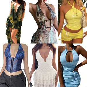 Fashion Summer Women Clothing Holiday Short Sleeve Shoulder Casual Dress <b>Mix</b> Random Dress Summer New Style Temperament Dress - Product Image 3
