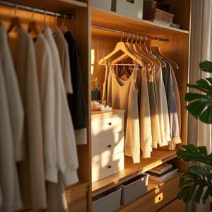 Nouvelle arrivée, armoire à vêtements à assembler, motif bois, rangement pour vêtements, armoire, chambre à coucher - Product Image 5